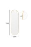 Living and Home Modern Oval Metal Full Length Wall Mirror thumbnail 6