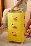 Living and Home 3-Tier Cute Yellow Duck Storage Cart with Wheels thumbnail 2