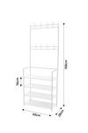 Living and Home 4 Tier Shoe Rack with Coat Hanger thumbnail 2