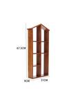 Living and Home Wall Mounted Wooden Storage Cabinet Organizer Shelf thumbnail 2