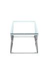 Living and Home Modern Glass Rectangular Dining Table with Metal Base thumbnail 4