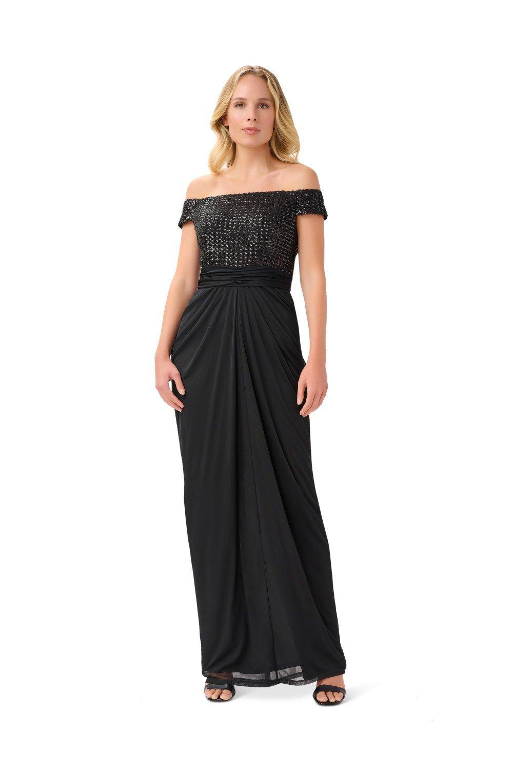 Dresses Sequin Off The Shoulder Gown Papell Studio