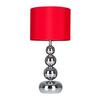 ValueLights Marissa Silver Table Lamp with Red Shade thumbnail 1