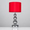 ValueLights Marissa Silver Table Lamp with Red Shade thumbnail 2
