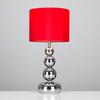 ValueLights Marissa Silver Table Lamp with Red Shade thumbnail 3