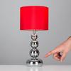 ValueLights Marissa Silver Table Lamp with Red Shade thumbnail 4