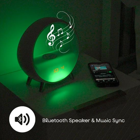 ValueLights Large Smart Sunrise Alarm Clock With Wireless Charging And Bluetooth Speaker 3