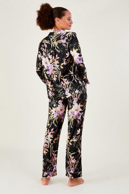 Monsoon Foil Floral Print Satin Pyjama Set 3
