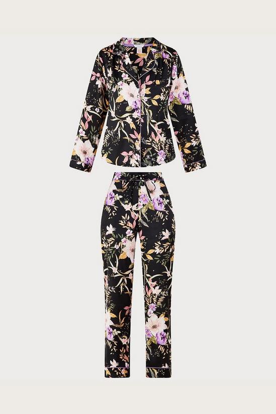 Monsoon Foil Floral Print Satin Pyjama Set 4