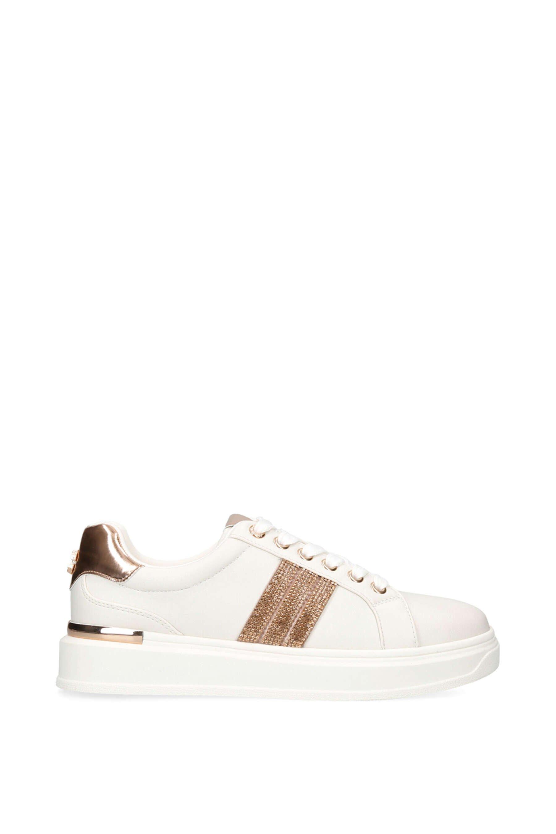 Carvela rose clearance gold trainers