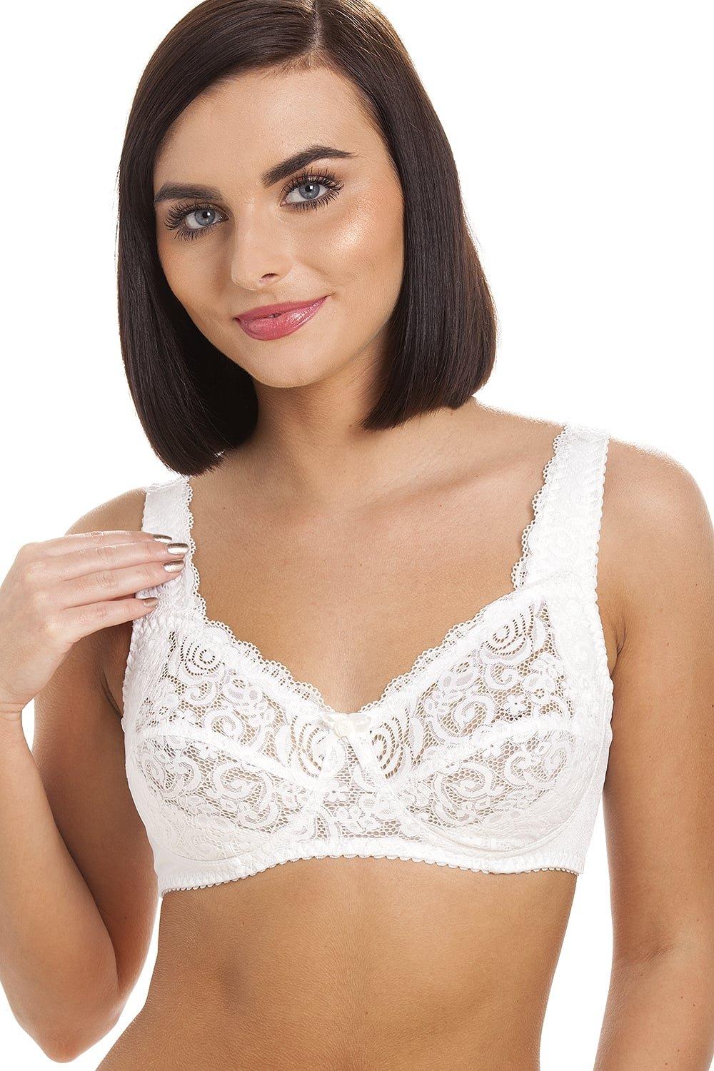 Camille Camille Womens White Soft Cup Non-Wired Bra