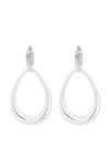 Simply Silver Sterling Silver 925 With Cubic Zirconia Pave Pear Drop Earrings thumbnail 1