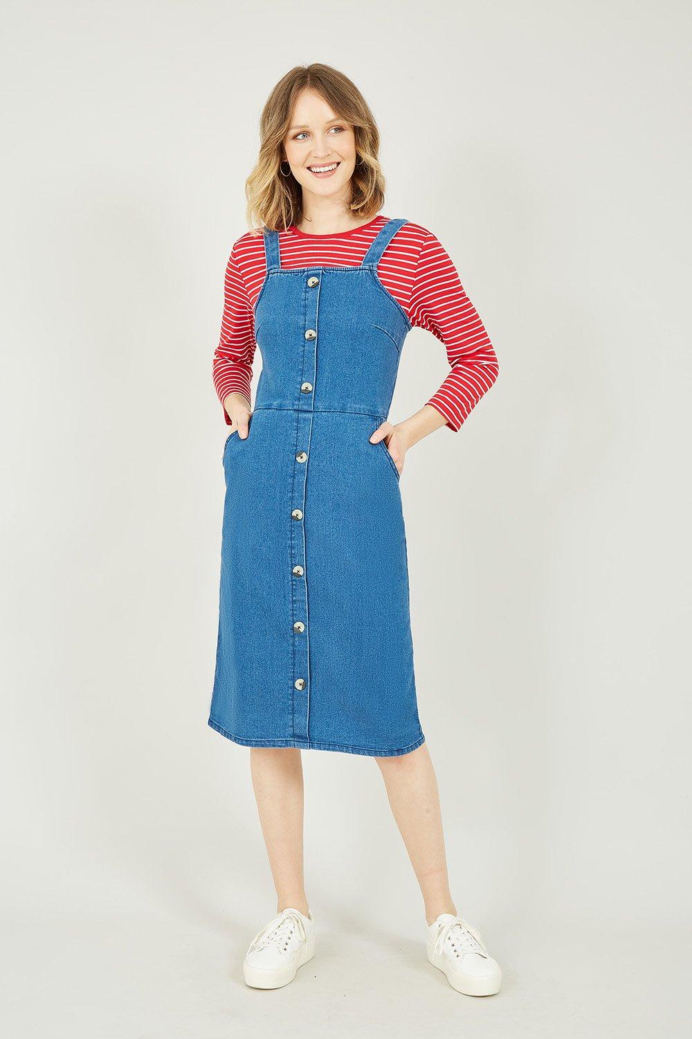 Dorothy perkins shop denim pinafore dress