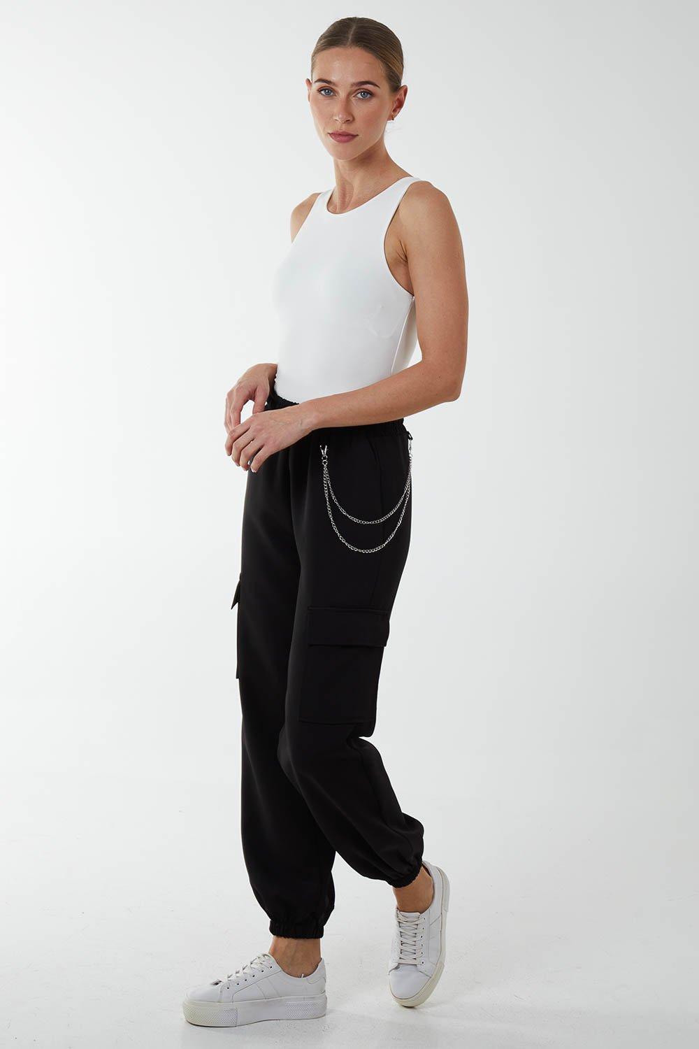 Glitter pattern cargo trousers - Women's Clothing Wholesale - Modazen