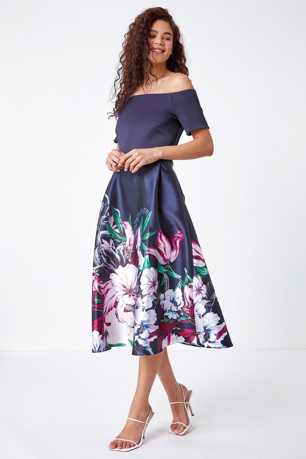 Wallis floral bardot outlet dress