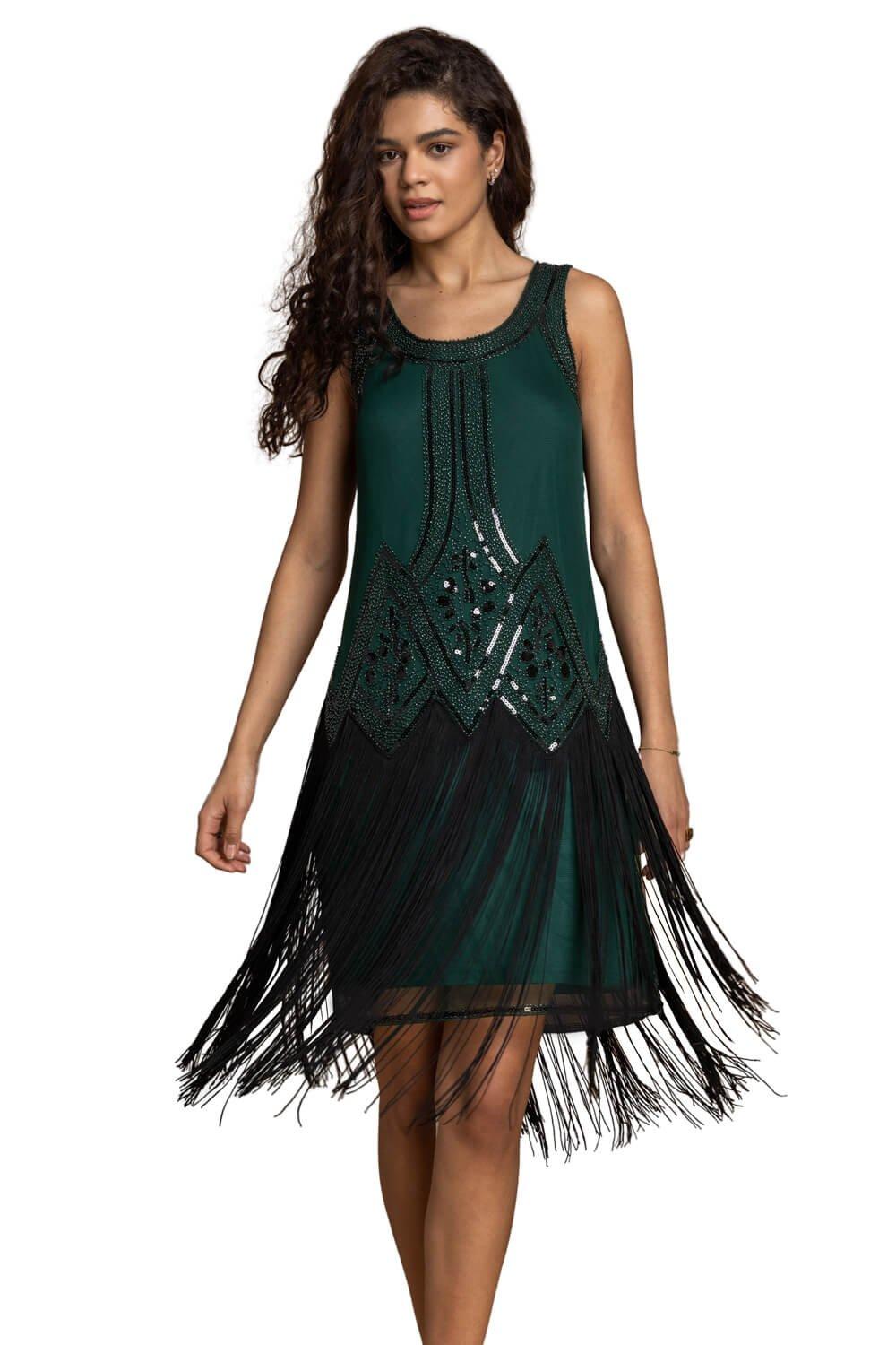 roman originals red flapper dress