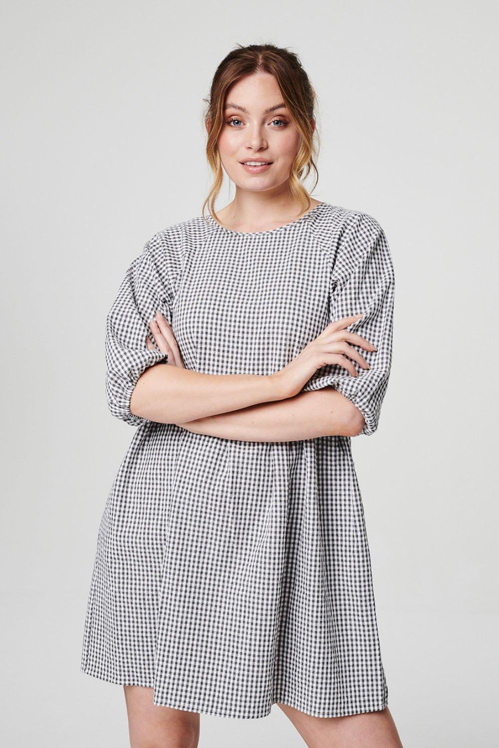 Dresses | Gingham Check Mini Dress | Izabel London