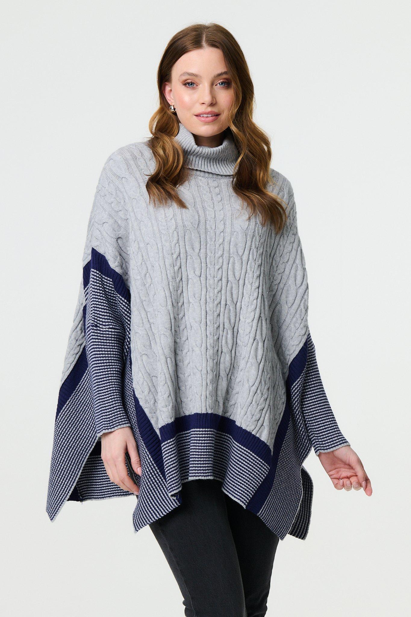 Loft turtleneck shop poncho sweater