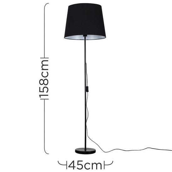 ValueLights Charlie Modern Stem Black Floor Lamp 5