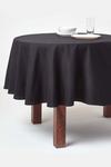 Homescapes Plain Cotton Round Tablecloth, 178 cm thumbnail 4