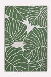 Homescapes Ada Botanical White & Green Outdoor Rug thumbnail 1