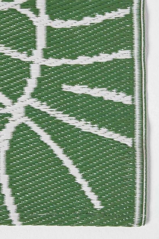 Homescapes Ada Botanical White & Green Outdoor Rug 3
