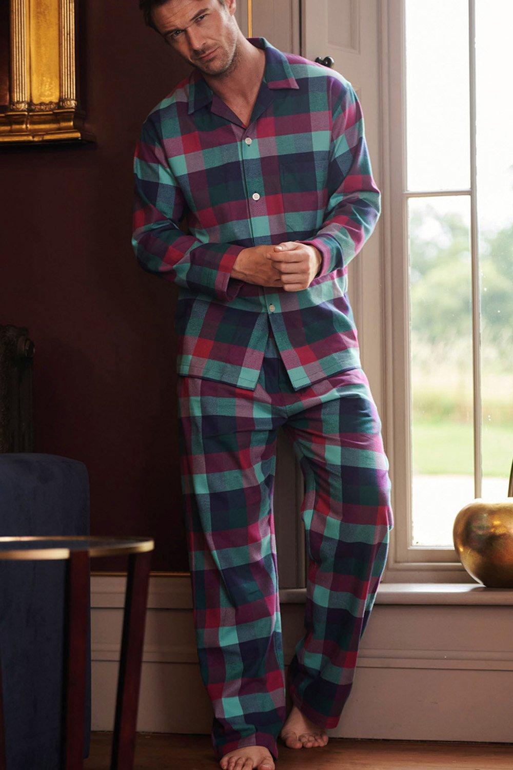 Arran 24 Herringbone Brushed-Cotton Pyjama Set