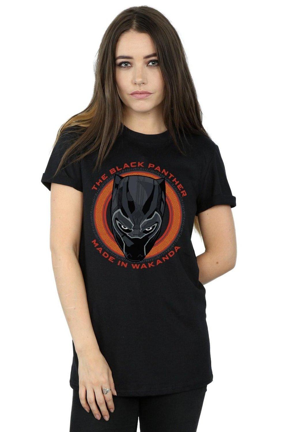 T-Shirts | Black Panther Made in Wakanda Red Cotton Boyfriend T-Shirt ...