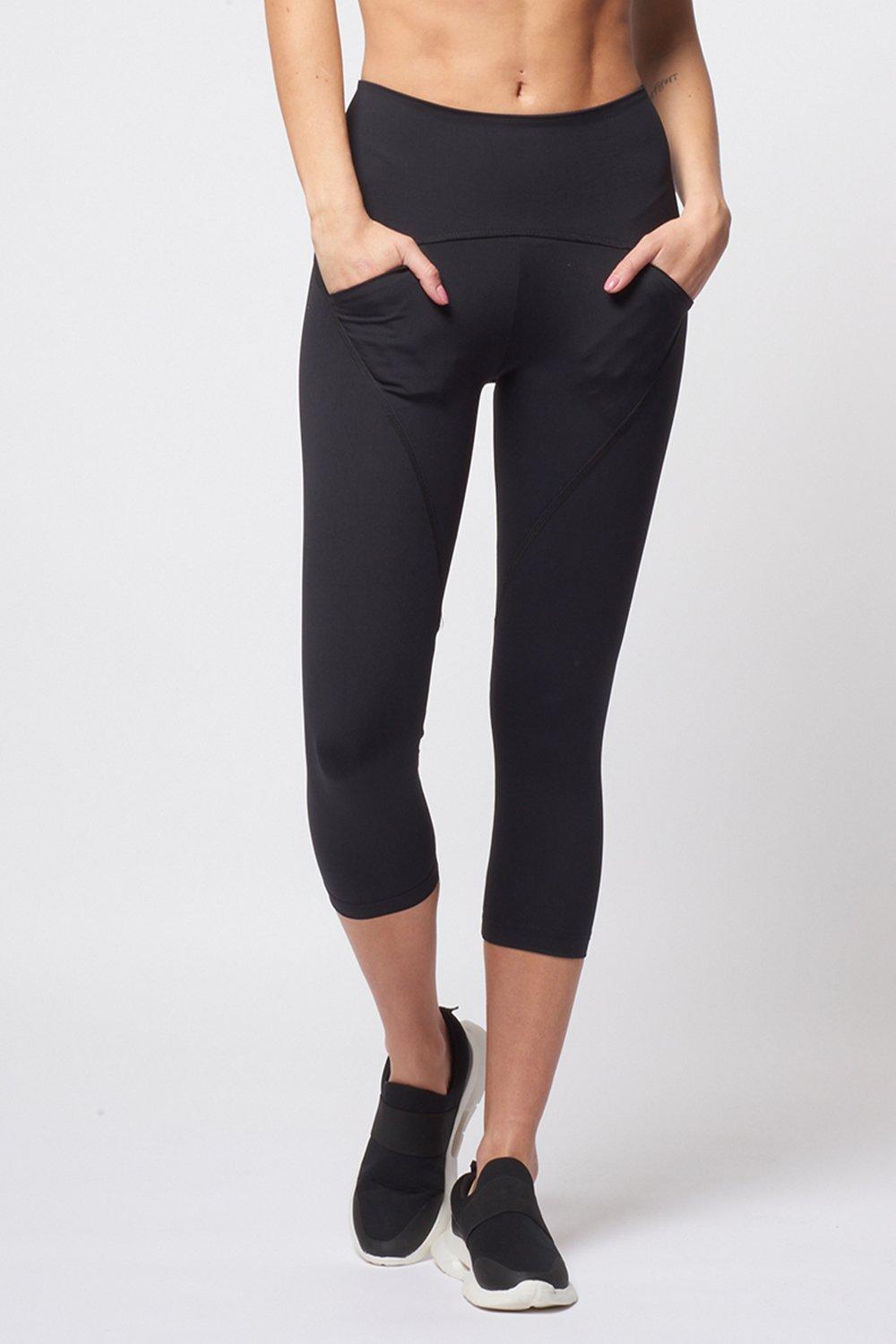 Leggings | Medium Compression High Rise Cropped Legging with Pockets ...