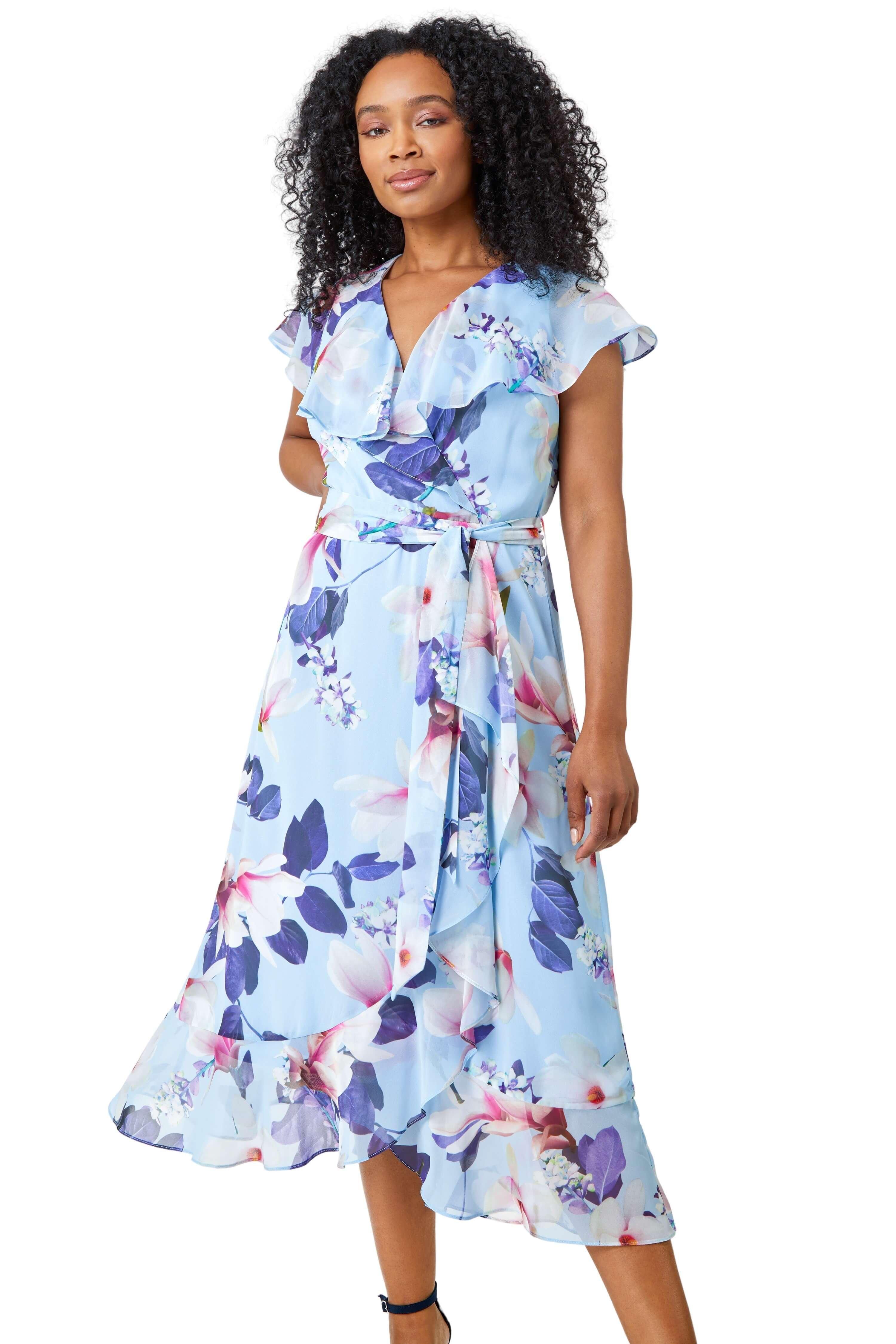 Roman Petite Floral Frill Hem Dress for Women UK - Ladies | eBay