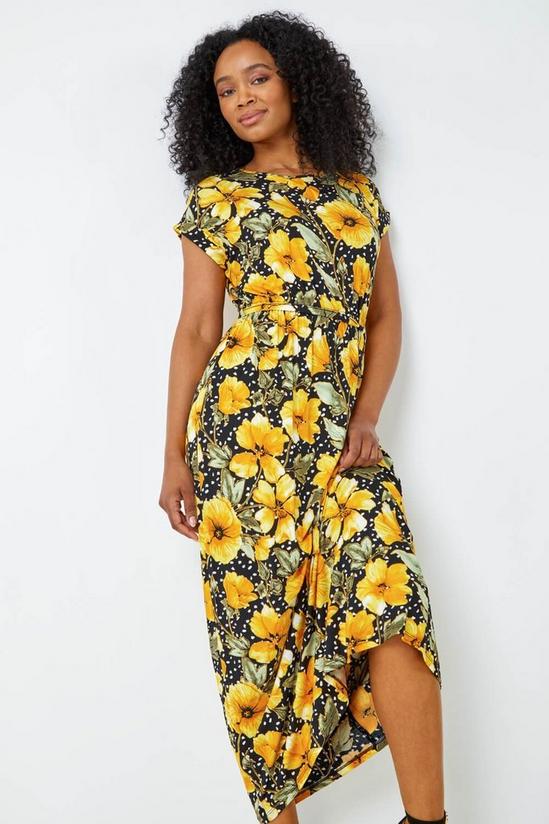 Dresses | Petite Floral Spot T-Shirt Maxi Dress | Roman