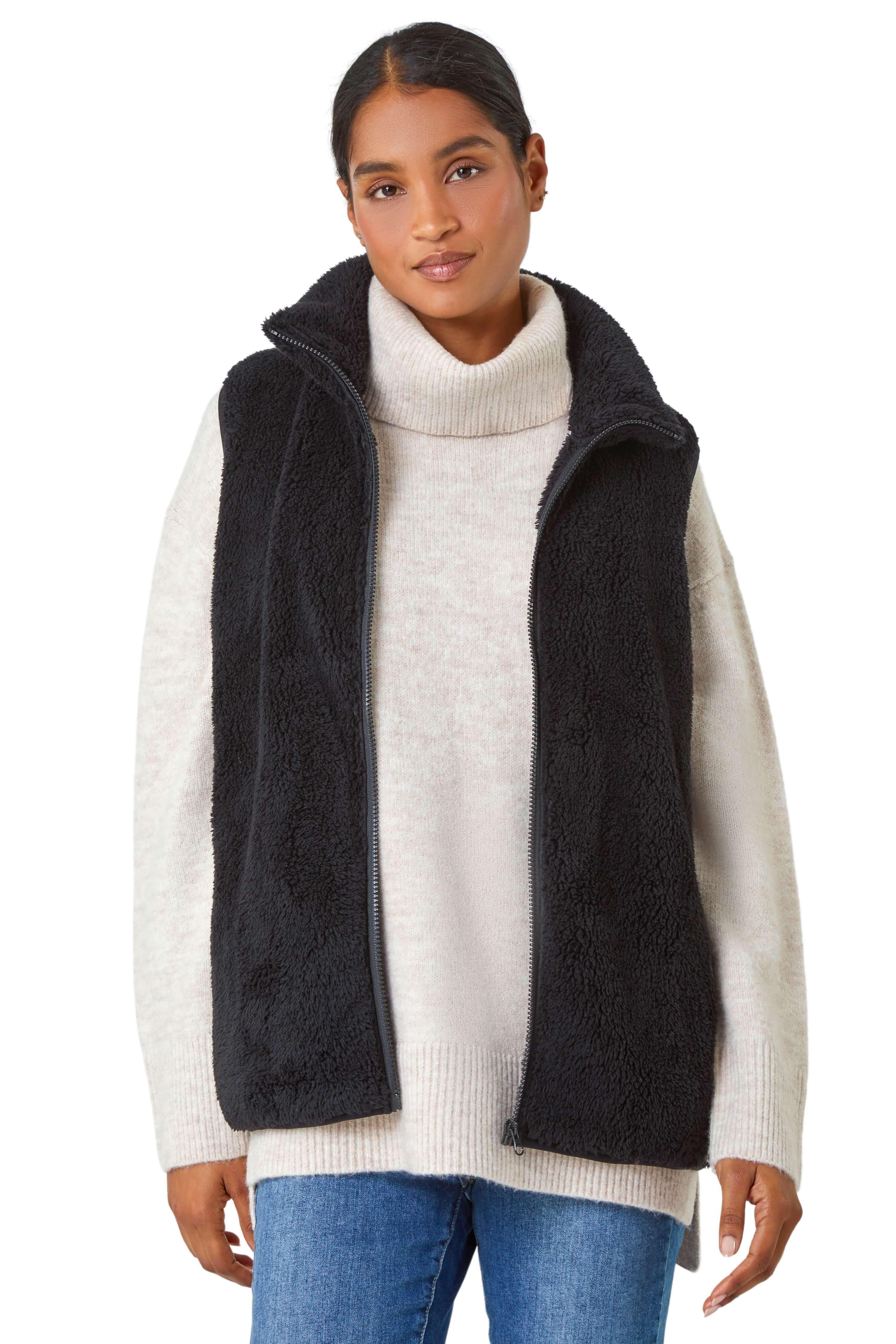 Jackets & Coats, Soft Sherpa Fleece Gilet