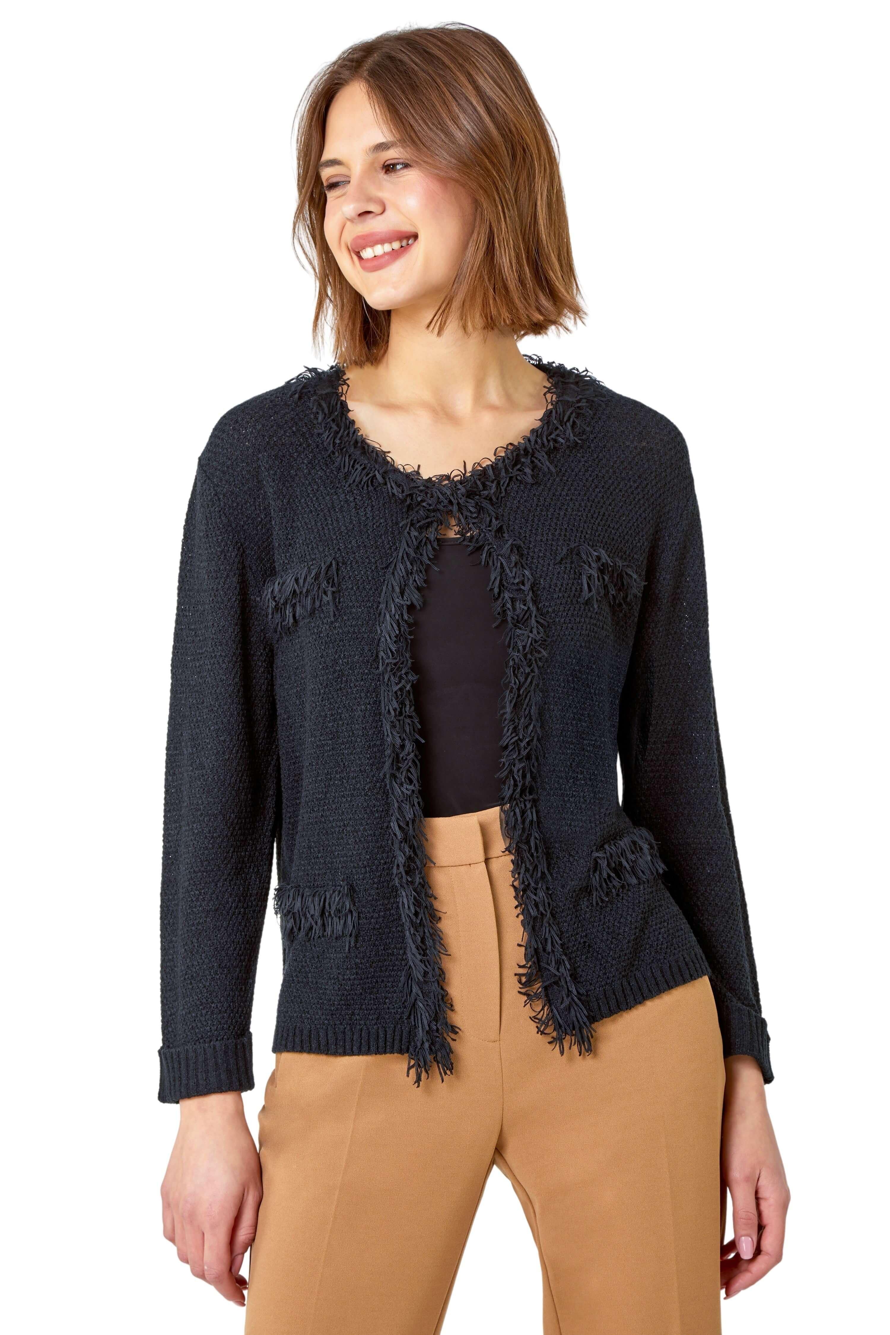 Short Bouclé Cardigan