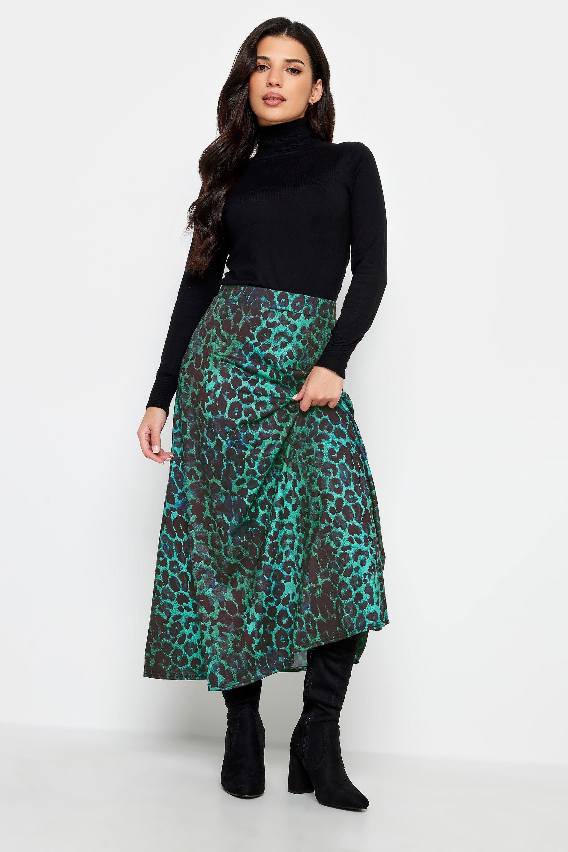 Leopard print 2024 midi skirt xl