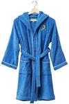 United Colors of Benetton United Colors 100% Cotton Kids Bathrobe with Hoodie 7-9 Years Old Blue thumbnail 1