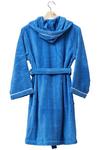 United Colors of Benetton United Colors 100% Cotton Kids Bathrobe with Hoodie 7-9 Years Old Blue thumbnail 2