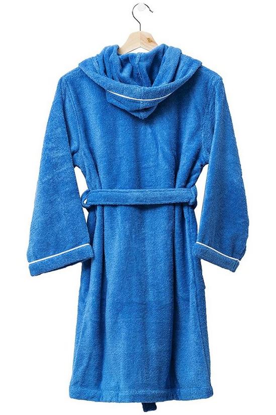 United Colors of Benetton United Colors 100% Cotton Kids Bathrobe with Hoodie 7-9 Years Old Blue 2