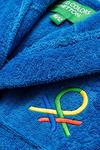 United Colors of Benetton United Colors 100% Cotton Kids Bathrobe with Hoodie 7-9 Years Old Blue thumbnail 6