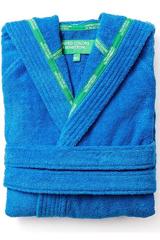 Towels | United Colors 100% Cotton Bathrobe with Hoodie M/L Blue | United  Colors of Benetton