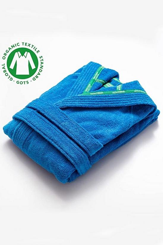 United Colors of Benetton United Colors 100% Cotton Bathrobe with Hoodie L/XL Blue 5