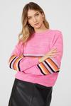 Principles Contrast Stripe Crew Neck Knitted Jumper thumbnail 1