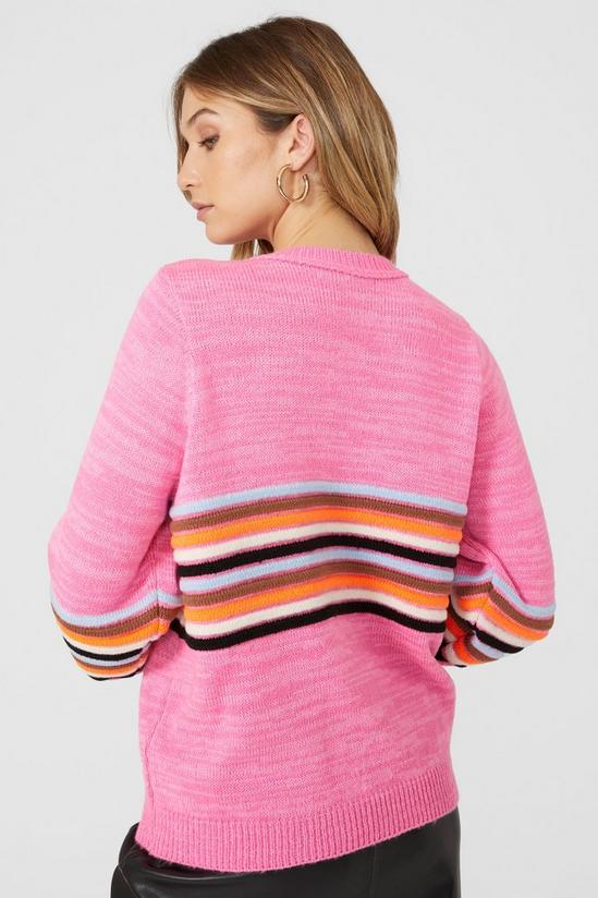 Principles Contrast Stripe Crew Neck Knitted Jumper 4