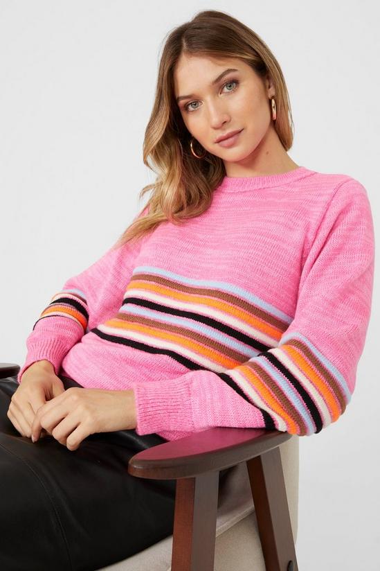 Principles Contrast Stripe Crew Neck Knitted Jumper 5