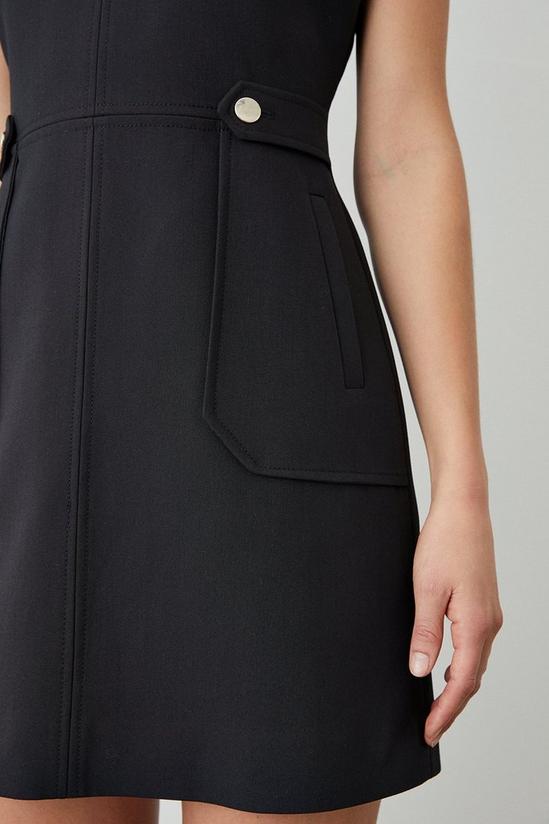 Principles Black Premium Tab Detail Mini Dress 3