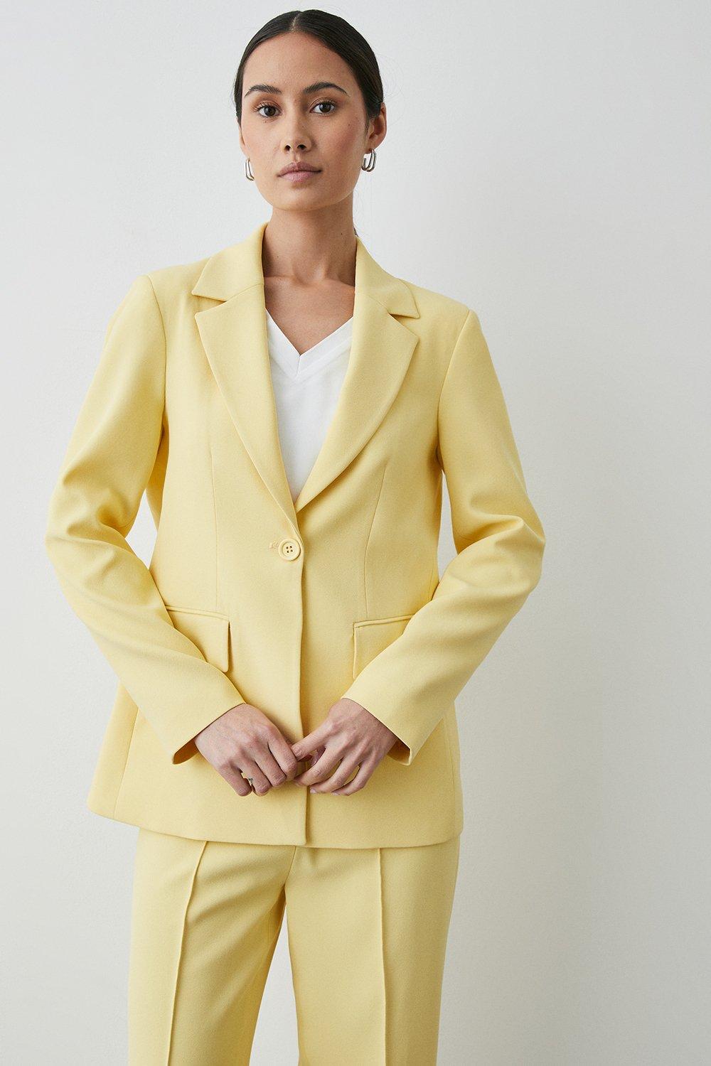 Yellow suit sales jacket womens