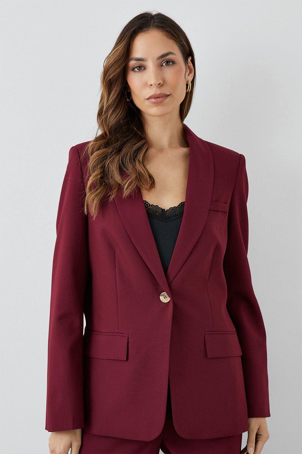 Single button hot sale blazer womens