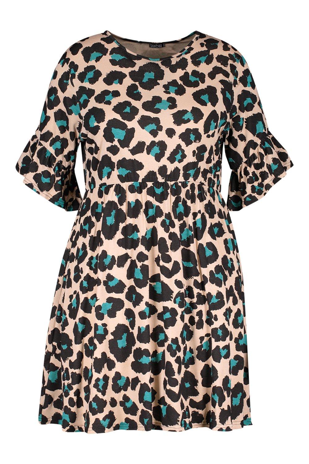 Boohoo animal print shift sales dress