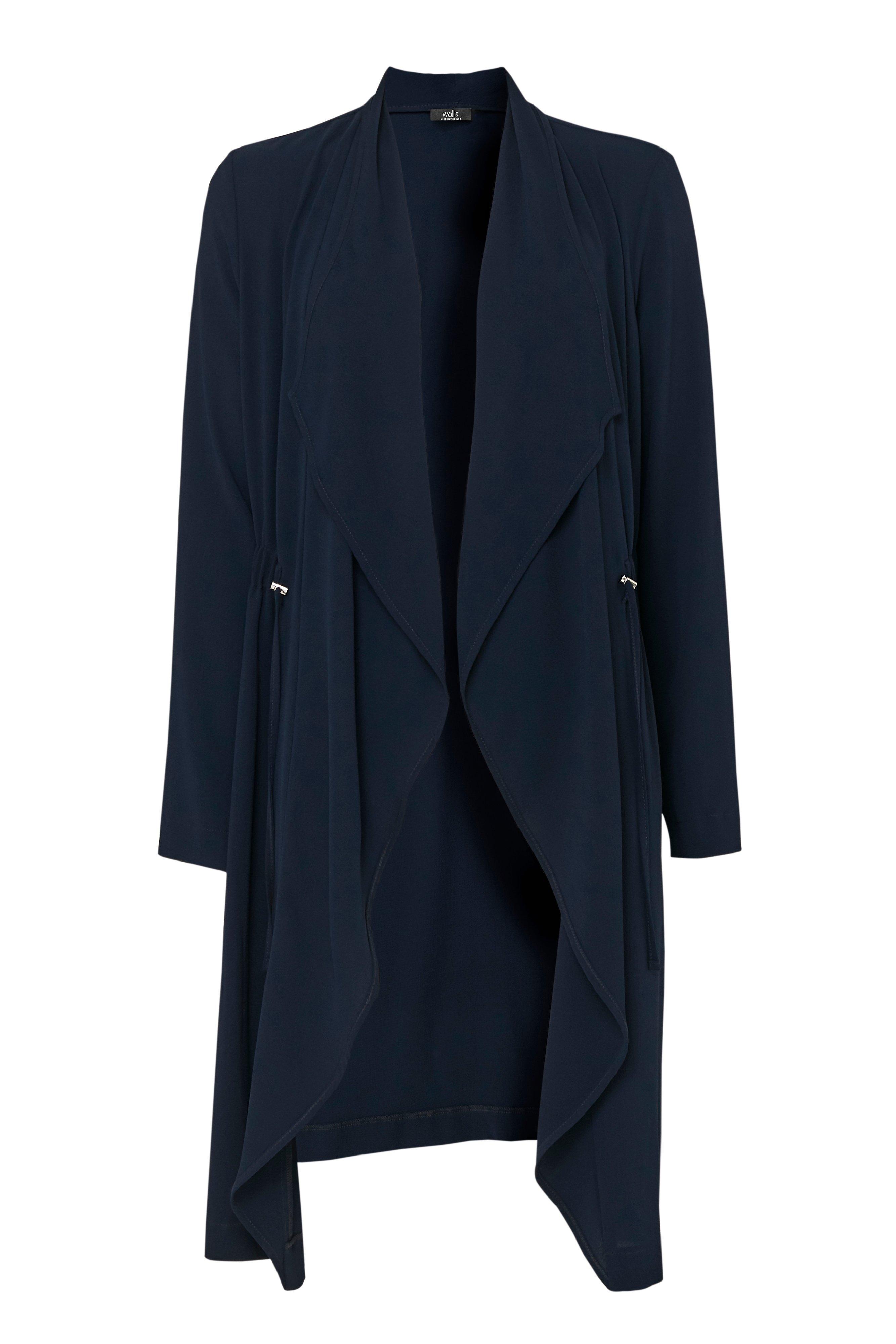 Navy Waterfall Duster Jacket